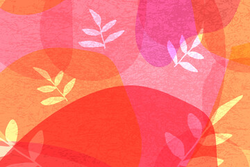 Abstract botany background. Color floral hand drawn illustration.