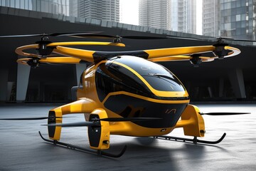 taxi drone for one person. generative ai