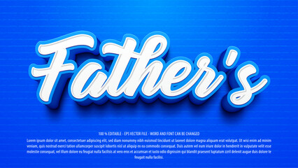 Father's day 3d editable text effect
