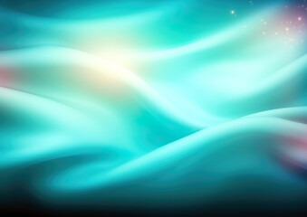 Modern wavy silk abstract background in many colors. Wavy silk material for background. Additional wallpaper, background or web in 3D design. Illustration generated by AI