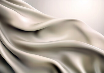 Naklejka na ściany i meble Modern wavy silk abstract background in many colors. Wavy silk material for background. Additional wallpaper, background or web in 3D design. Illustration generated by AI