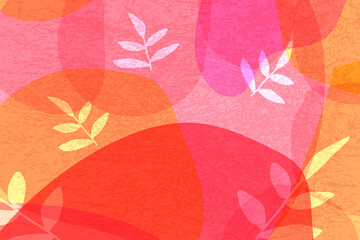 Color floral hand drawn illustration. Abstract botany background.