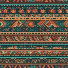 Traditional aztec pattern design, generative ai