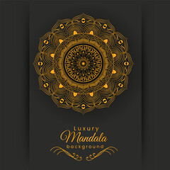 Luxury mandala background with golden arabesque pattern arabic islamic east style.Creative luxury decorative mandala background.