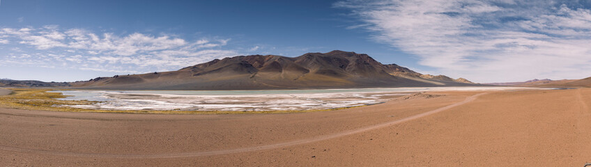 View of the salt lake in the Atacama Desert