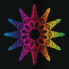 flower on black background