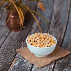 buckwheat in a  heart bowl