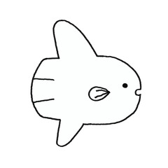 Obraz premium Minimal Sunfish