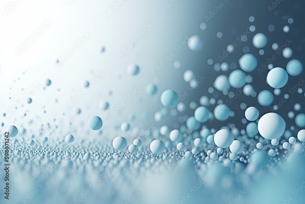 Poster ai generative, abstract blue background with lines and dots