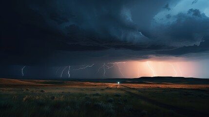 lightning storm and cloud (AI Generated)