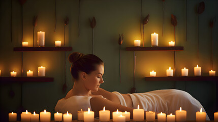 candles in the spa