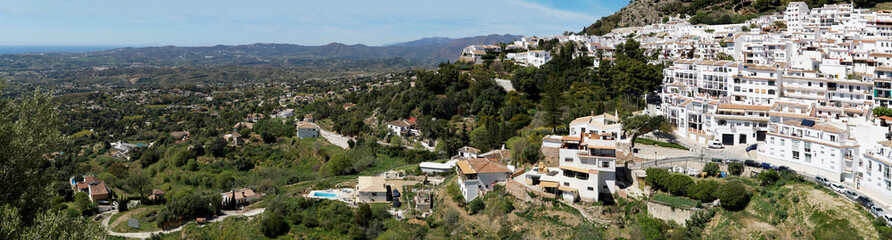 Fototapeta na wymiar Panoramic view of the Mijas city, Andalusia, Spain