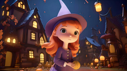 Cartoon Little Witch