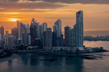 Fototapeta na wymiar Panama City, Panama Sunrise