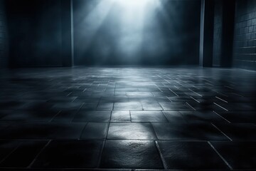 dark room interior with light