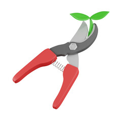 Pruning Shears Farming and Agriculture 3D Illustrations