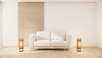 sofa armchair minimalist design muji style.3D rendering