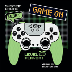  joystick Typography gamer print . For boys graphic tees © SokolArtStudio