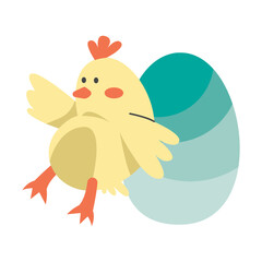 Rely on Eggs Easter Color 2D Illustrations