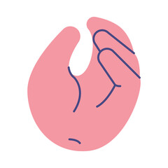 Little Hand Gesture Color 2D Illustrations