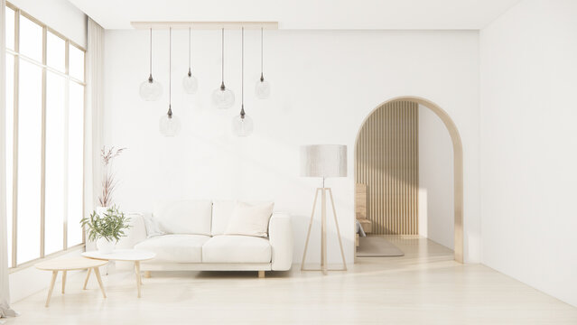 sofa armchair minimalist design muji style.3D rendering © Interior Design