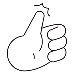 Thumb Hand Gesture Outline 2D Illustrations