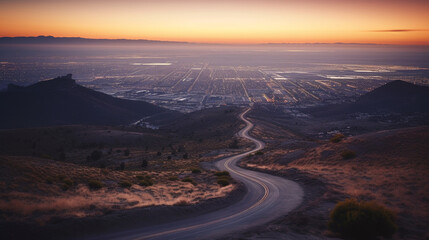 Fototapeta premium sunset in the mountains
