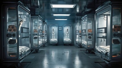 A futuristic detention facility AI generated