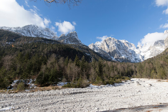Along a trail in valle delle seghe
