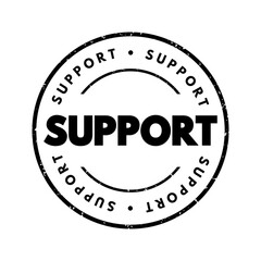 Support text stamp, concept background