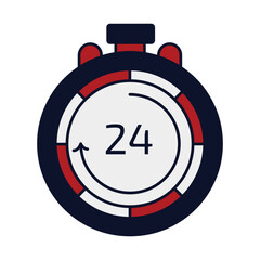 Stopwatch Marketing Sales Color 2D Illustrations