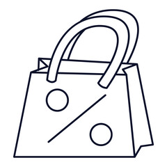 Shopping Bag Marketing Sales Outline 2D Illustrations