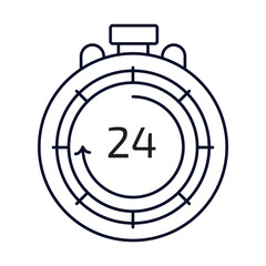 Stopwatch Marketing Sales Outline 2D Illustrations