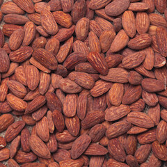 background of almonds