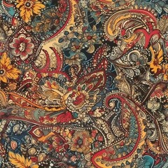 Fototapeta premium Seamless traditional design pattern, generative ai