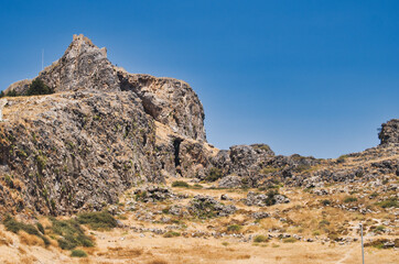 Hill where Lindos ancient acropol is located on