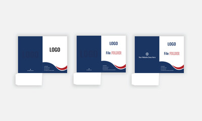 Three Folder Mockups,Business presentation folder template for , File Folder and Document Folder Mock-Up , A4 file Folder, Branding design, Business stationery folder,Annual report brochure