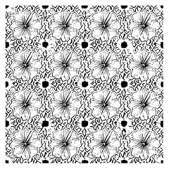 Flower clipart vector design black and white