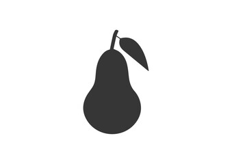 vector black pear fruit plant illustration design