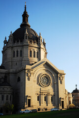 Fototapeta na wymiar St Pauls Cathedral, serves as the seat of the Catholic Archdiocese in St Paul Minnesota