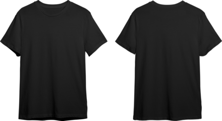 Black men's classic t-shirt front and back