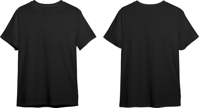 Black men's classic t-shirt front and back