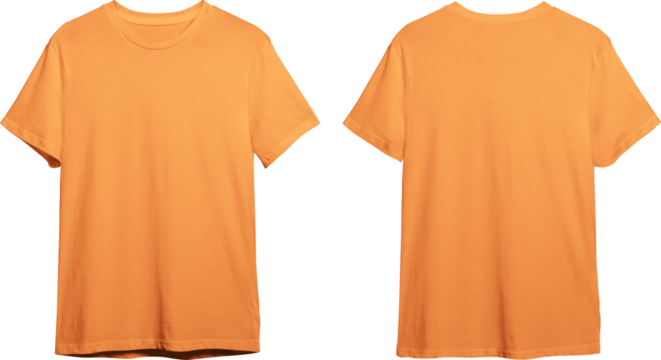 Coral men's classic t-shirt front and back