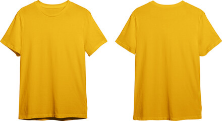 Mustard men's classic t-shirt front and back