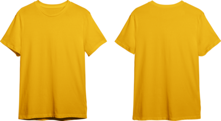 Mustard men's classic t-shirt front and back