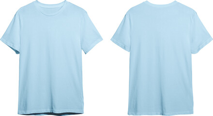 Ocean blue men's classic t-shirt front and back - obrazy, fototapety, plakaty