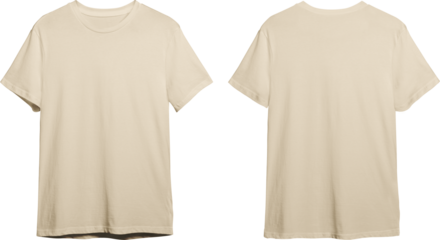 Tan men's classic t-shirt front and back