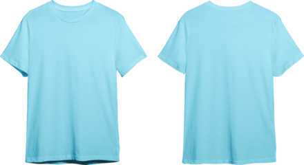 Turquoise men's classic t-shirt front and back