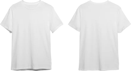 Foto op Aluminium White men's classic t-shirt front and back © twentysixdepressed