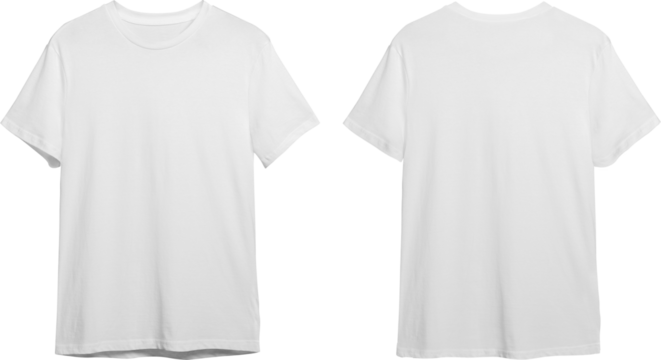 White men's classic t-shirt front and back